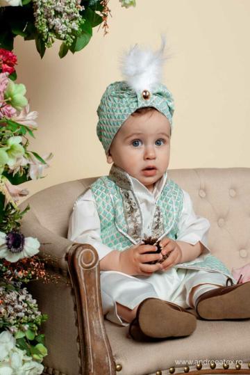 Costum botez Amir - turcoaz de la Andreeatex