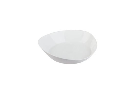 Suport ghiveci Triangle plastic, 14x2,5cm, alb