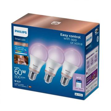 Becuri LED RGB inteligente Philips Bulb A60, Wi-Fi, E27