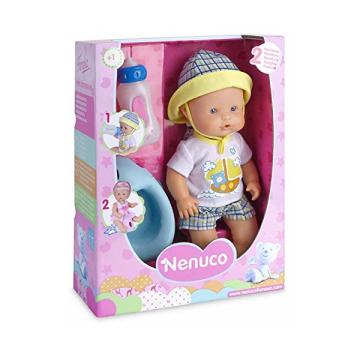 Papusa bebelus Nenuco baietel cu sticluta de biberon, 30 cm de la Novator Impex Srl