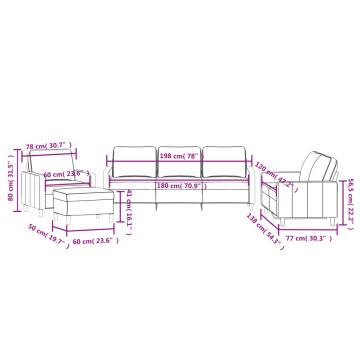 Set de canapele cu perne, 4 piese, negru, catifea de la Comfy Store