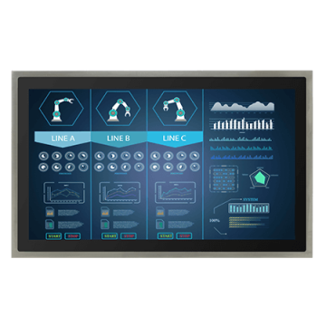 Display cu sasiu PCAP din inox IP69K de 23, W24L100-SPA269 de la Femaris Srl