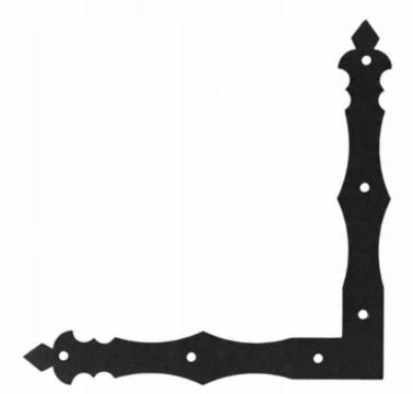 Coltar plat decorativ 300x300x40x4mm NAD4C