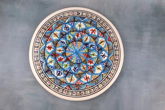 Platou pizza din ceramica Azzurro