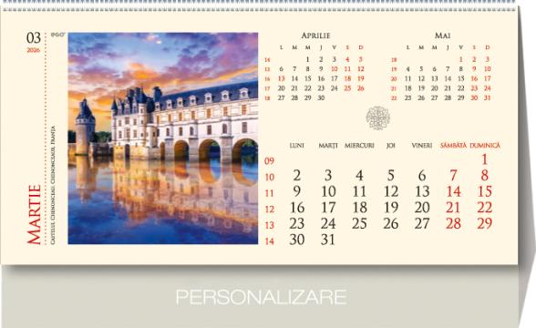 Calendar de birou Castele - Ego  2026