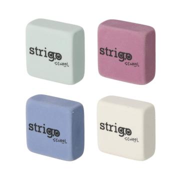 Guma de sters Strigo, forma patrata. 4 culori, SSC422