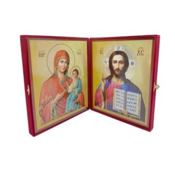 Icoana diptic 24-65A (2) rosu de la Sorana Prodcom Srl