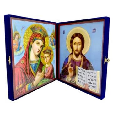 Icoana diptic 24-65B (2) albastru de la Sorana Prodcom Srl