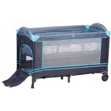 Patut pliabil cu 2 nivele Ecotoys - bleumarin de la Montana Imobiliare Srl