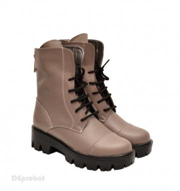 Bocanci gri dama piele naturala sport-casual BOC14GRI de la Deprobat.ro