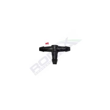 Conector teu furtun conducte universal 6mm - negru set 5 buc de la Auto Care Store Srl