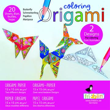Jucarie Origami Fridolin, fluturasi de colorat de la Montana Imobiliare Srl