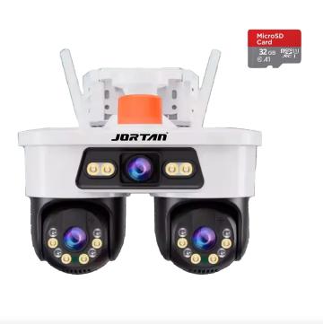 Camera de supraveghere tripla Jortan 8 cu Wi-Fi si pe cablu