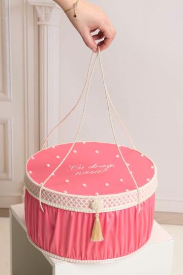 Cufar botez cu perle - coral de la Andreeatex