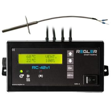 Controler Regler RC 42v1 PID cu senzor gaze evacuare de la Poltherm System Srl