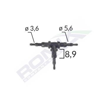 Conector teu furtun conducte universal 3.6 - 5.6 - 8.9mm de la Auto Care Store Srl