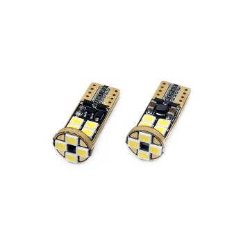Set becuri auto cu led Canbus compatibil T10E W5W 12 SMD alb de la Auto Care Store Srl