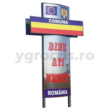 Indicator intrare in localitate din inox 761 de la Mobilier Stradal Ygrocris Srl