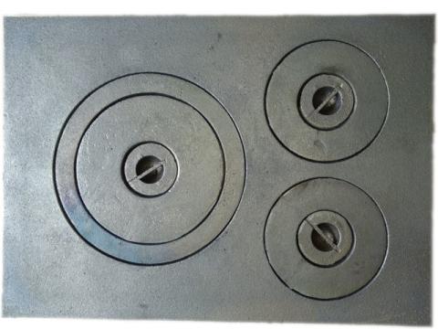 Plita fara rama cu 3 ochiuri 640 x 475 mm de la Baralchim Srl