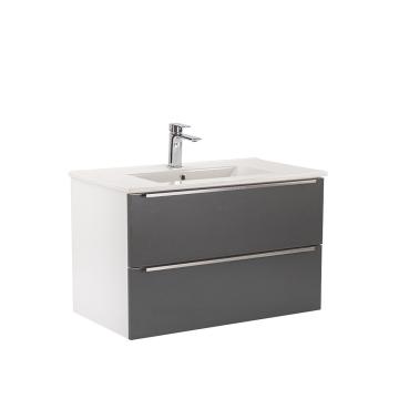 Dulap inferior Vario Trim 80 cu lavoar alb-antracit