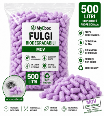 Fulgi biodegradabili mov, 500 litri