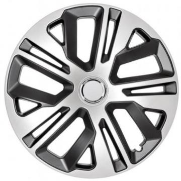 Set 4 capace roti Raven II, 14 inch, cu inel cromat