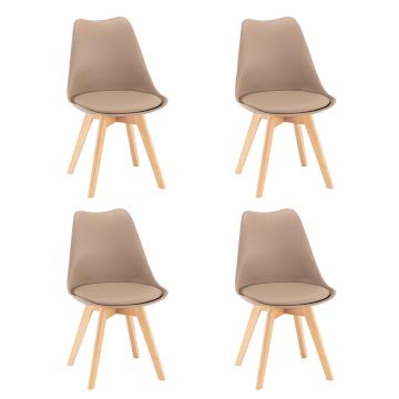 Scaun de sufragerie Silla 4 piese in bej