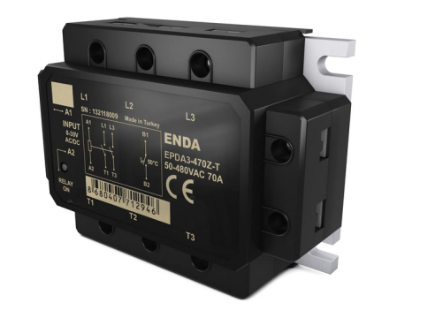 Releu static trifazat SSR ENDA EPDA3-425Z 3x25A 8-30V AC DC de la Caldor Heat &Engineering Srl