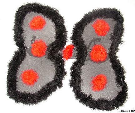 Accesoriu Aripi buburuza 54x48cm negru cu buline rosii 53403 de la Hobbyplanet Romania