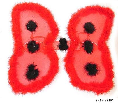 Accesoriu Aripi buburuza, 54x48cm rosu cu buline negre 53402 de la Hobbyplanet Romania