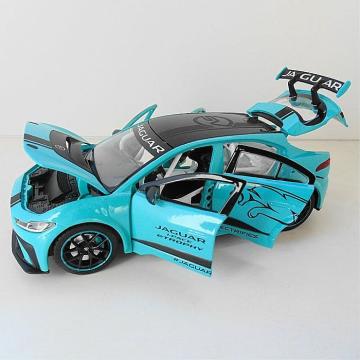 Macheta auto cu lumini, sunet Jaguar I-pace etrophy bleu de la Hobbyplanet Romania