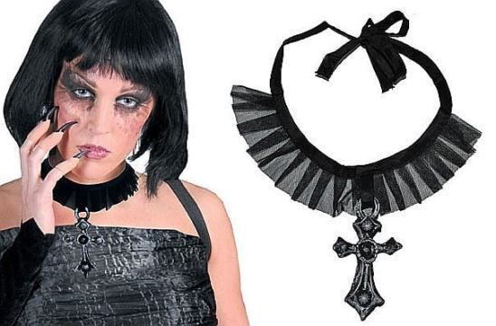 Colier choker gothic horror , accesoriu Halloween