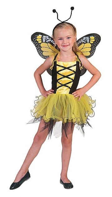 Costum fluturas galben