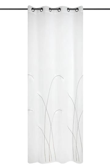 Perdea Pampa 140X260 cm, culoare alb, 100% poliester