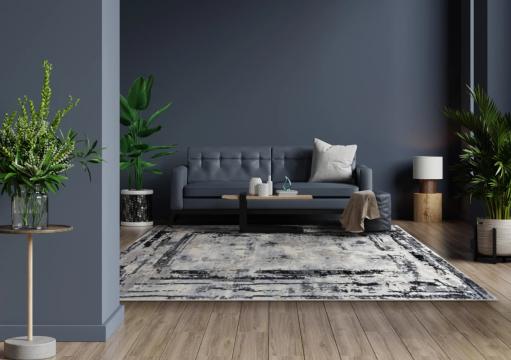 Covor living Rose 50122 Negru MoftX de la URBANIX SRL