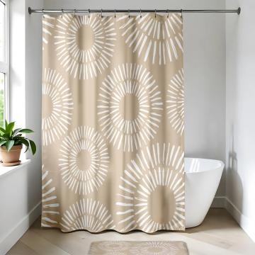 Perdea dus 180x200 cm design spirale - crem de la URBANIX SRL