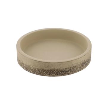 Sapuniera ceramica rotund - bej de la URBANIX SRL