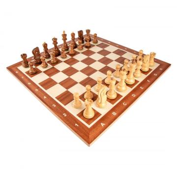 Set sah cu piese Staunton 5 Zagreb si tabla mahon no. 5