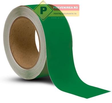 Banda verde adeziva pentru semnalizare si delimitare spatii