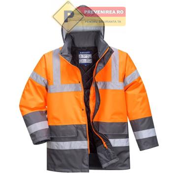 Geaca reflectorizanta impermeabila pentru protectia muncii