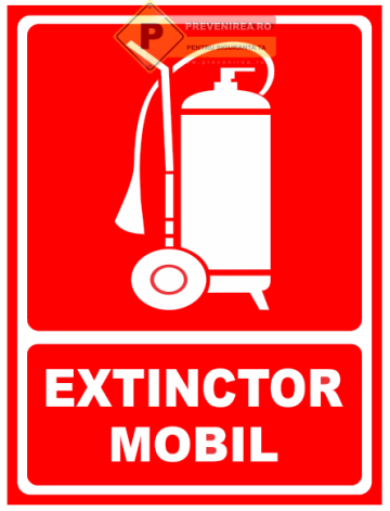 Indicatoare pentru stingator mobil