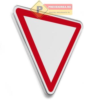 Indicator cedeaza trecerea - semn rutier