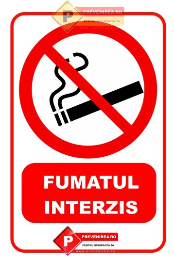 Indicator fumatul interzis - semn de avertizare clar