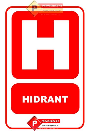 Indicator hidrant rosu - semnalizare standard