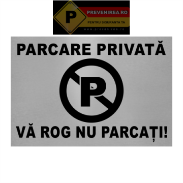 Placute din aluminiu - proprietate privata