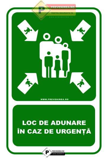 Semn loc de adunare urgenta - indicatoare de siguranta