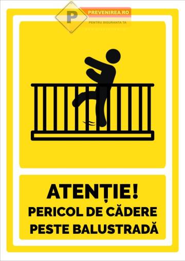 Semn de avertizare Atentie! Pericol de cadere
