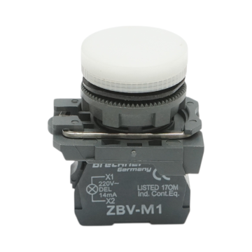 Indicator semnalizare LED alb 220V, 14mA, TB5 Breckner