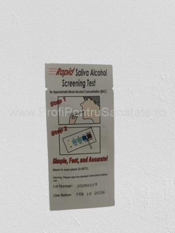 Test rapid pentru depistarea alcoolului (din saliva) Biotest de la Profi Pentru Sanatate Srl