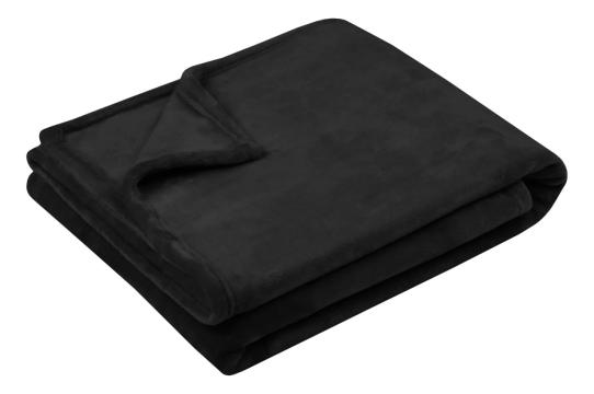 Patura Doudou 220X240 cm, culoare Negru, 100% poliester de la URBANIX SRL